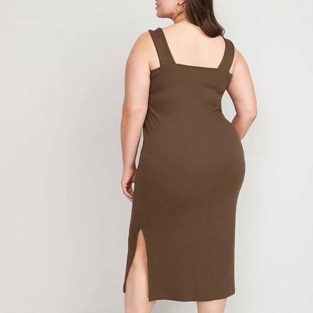 Old Navy  Fitted Sleeveless Rib-Knit Midi Dress for Women New - Picture 7 of 7